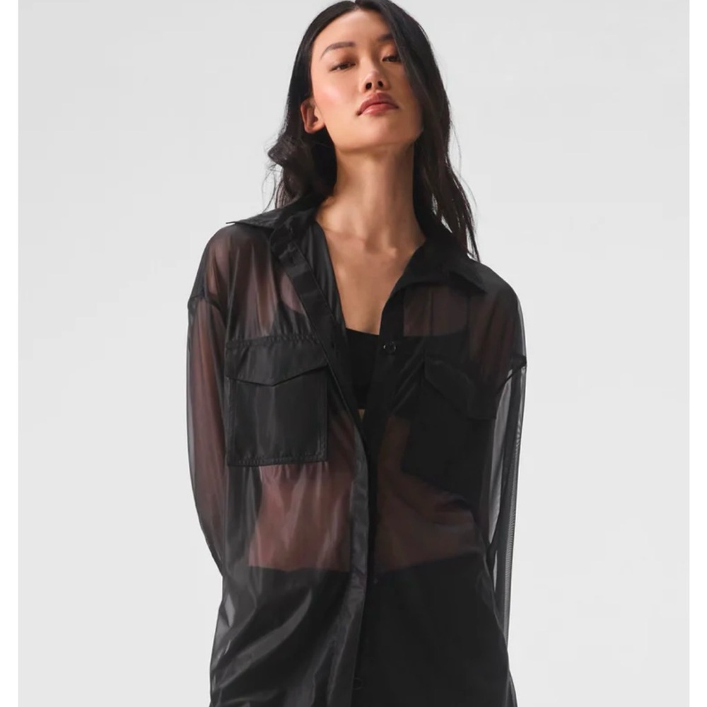 Sheer Effusion Button Down Long Sleeve